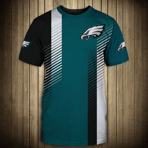 Men’s Vintage Philadelphia Eagles T shirt Stripe Footballfan365