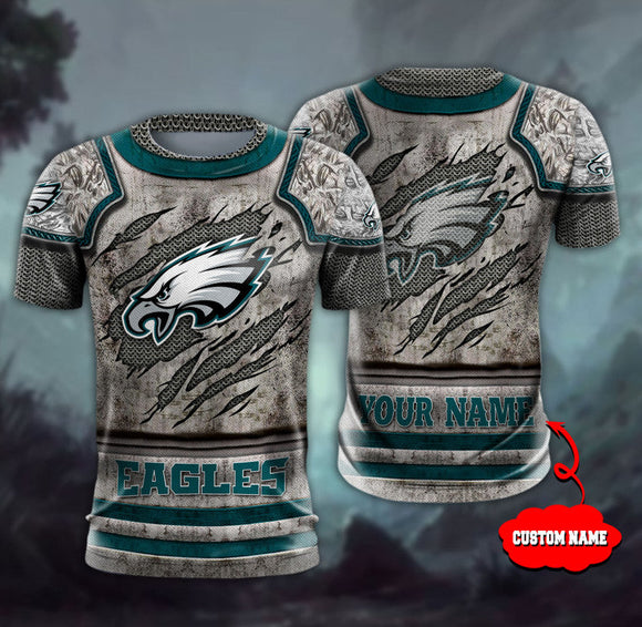 Men’s Warrior Philadelphia Eagles T shirt Personalized Any Name Footballfan365