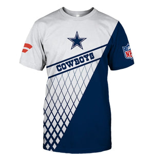 Men’s White & Blue Dallas Cowboys T-shirt Caro Footballfan365