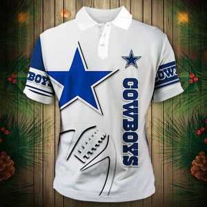 Men’s White Dallas Cowboys Polo Shirt Footballfan365