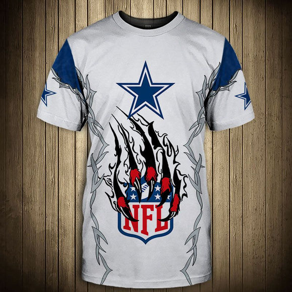 Men’s White Dallas Cowboys T-shirt Claws Footballfan365