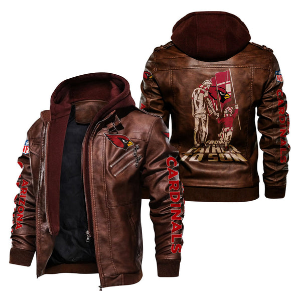 30 % OFF Men’s Arizona Cardinals Leather Jacket - Hurry Up Limited Time