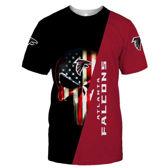 15% OFF Men’s Atlanta Falcons T Shirt Flag USA Black & Green