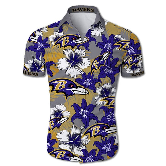 15% OFF Men's Baltimore Ravens Hawaiian Shirt On Sale