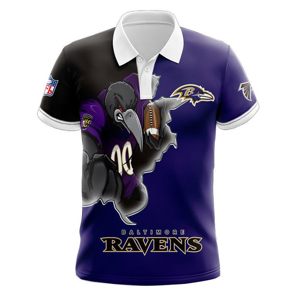 20% OFF Men’s Baltimore Ravens Polo Shirt Mascot On Sale