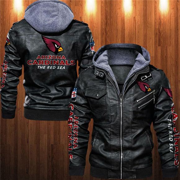 30% OFF Best Men’s Arizona Cardinals Faux Leather Jacket On Sale