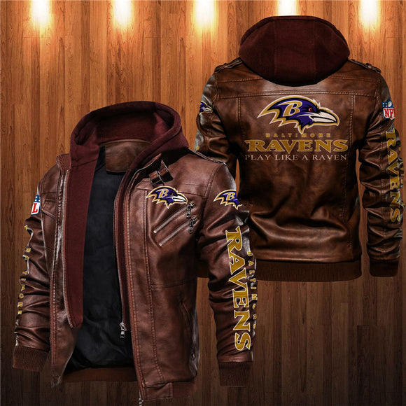 30% OFF Best Men’s Baltimore Ravens Faux Leather Jacket On Sale