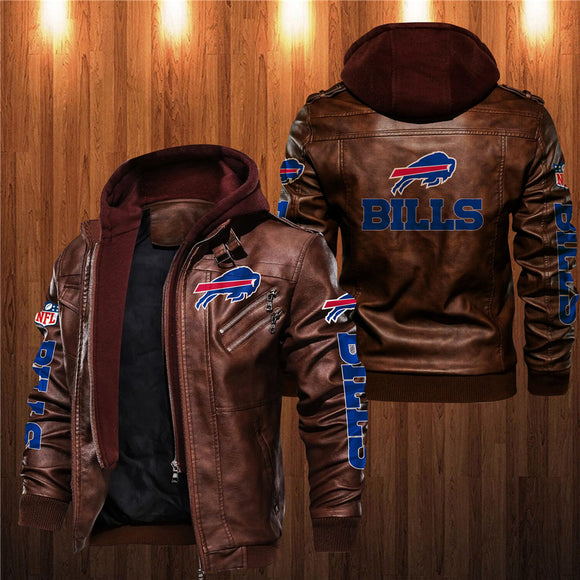 30% OFF Best Men’s Buffalo Bills Faux Leather Jacket On Sale