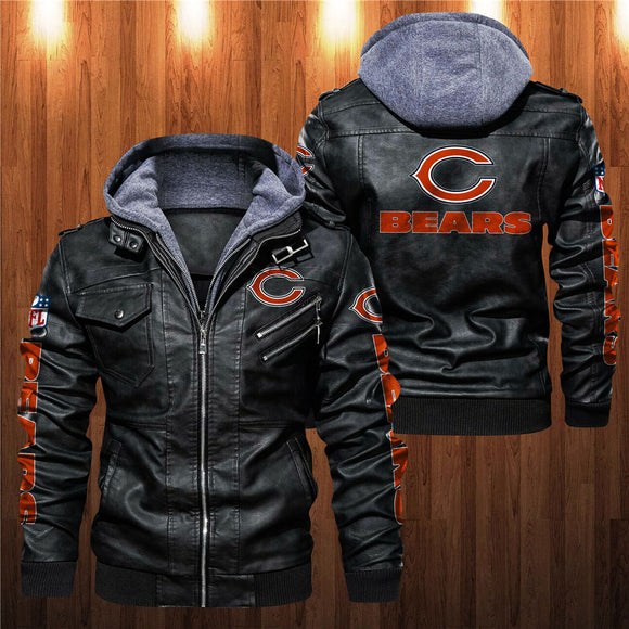 30% OFF Best Men’s Chicago Bears Faux Leather Jacket On Sale