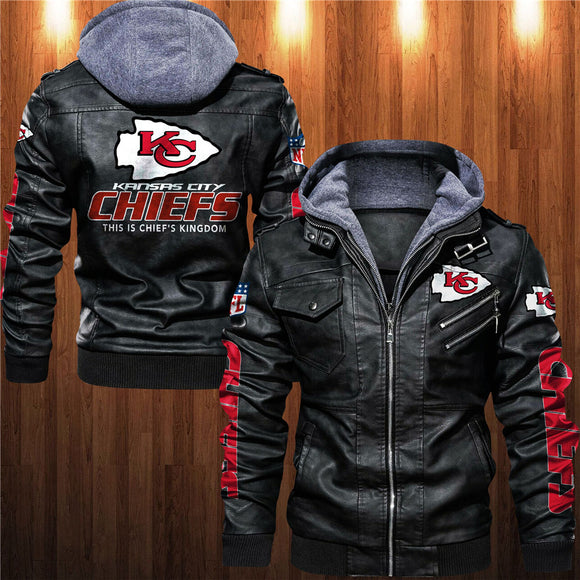 30% OFF Best Men’s Kansas City Chiefs Faux Leather Jacket On Sale