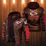 30% OFF Best Men’s Kansas City Chiefs Faux Leather Jacket On Sale