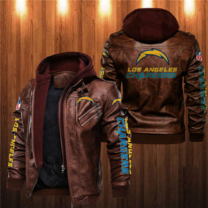 30% OFF Best Men’s Los Angeles Chargers Faux Leather Jacket On Sale