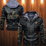 30% OFF Best Men’s New Orleans Saints Faux Leather Jacket On Sale