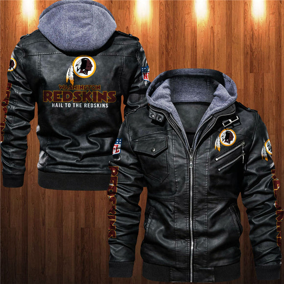 30% OFF Best Men’s Washington Redskins Faux Leather Jacket On Sale