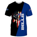 15% OFF Men’s Buffalo Bills T Shirt Flag USA Black & Green