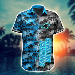 15% OFF Men's Carolina Panthers Hawaiian Shirt Palm Tree For Sale