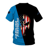 15% OFF Men’s Carolina Panthers T Shirt Flag USA Black & Green