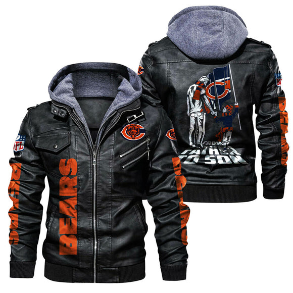 30 % OFF Men’s Chicago Bears Leather Jacket - Hurry Up Limited Time