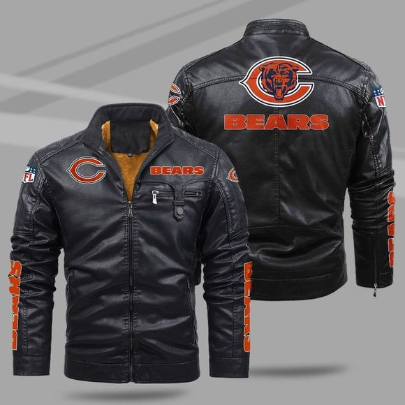 20% OFF Best Men's Chicago Bears Leather Jackets Motorcycle Cheap