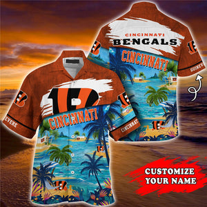 15% OFF Men's Cincinnati Bengals Hawaiian Shirt Paradise Floral