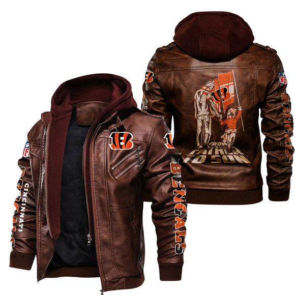 30 % OFF Men’s Cincinnati Bengals Leather Jacket - Hurry Up Limited Time