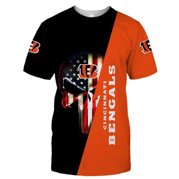 15% OFF Men’s Cincinnati Bengals T Shirt Flag USA Black & Green