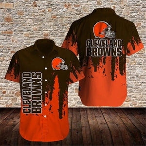 15% OFF Men’s Cleveland Browns Button Down Shirt Graffiti On Sale