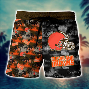 15% OFF Top Men’s Cleveland Browns Hawaiian Shorts