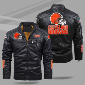 20% OFF Best Men's Cleveland Browns Leather Jackets Motorcycle Cheap