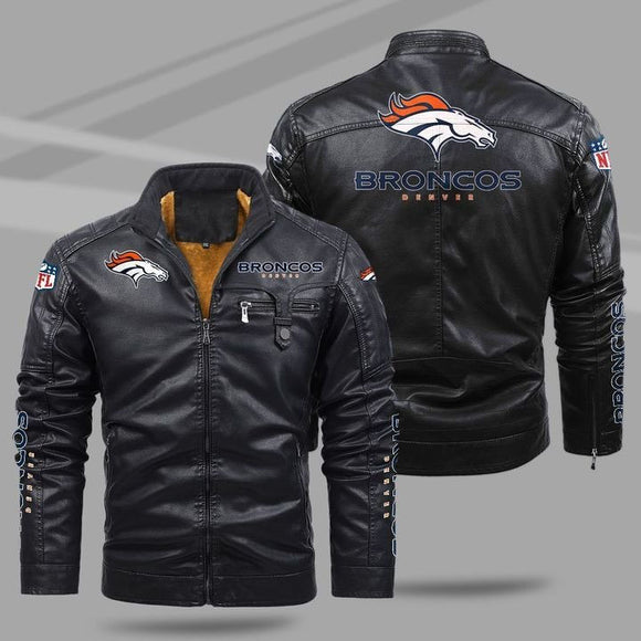 20% OFF Best Men's Denver Broncos Leather Jackets Motorcycle Cheap