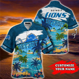 15% OFF Men's Detroit Lions Hawaiian Shirt Paradise Floral