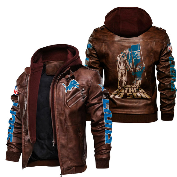 30 % OFF Men’s Detroit Lions Leather Jacket - Hurry Up Limited Time