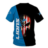 15% OFF Men’s Detroit Lions T Shirt Flag USA