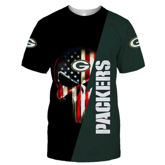 15% OFF Men’s Green Bay Packers T Shirt Flag USA