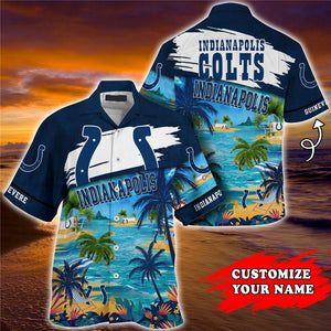 15% OFF Men's Indianapolis Colts Hawaiian Shirt Paradise Floral