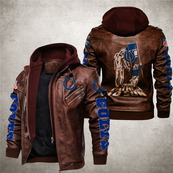 30 % OFF Men’s Indianapolis Colts Leather Jacket - Hurry Up Limited Time