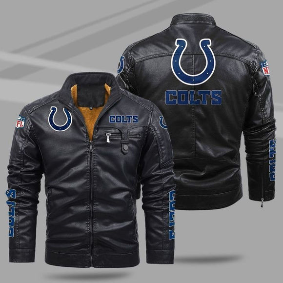 20% OFF Best Men's Indianapolis Colts Leather Jackets Motorcycle Cheap