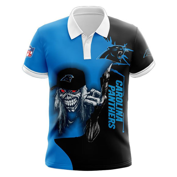 20% OFF Iron Maiden Fuck Carolina Panthers Polo Shirt Cheap For Sale