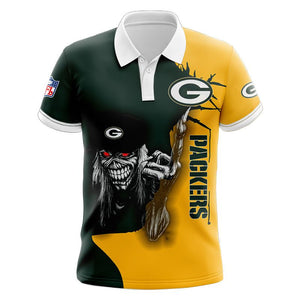 20% OFF Iron Maiden Fuck Green Bay Packers Polo Shirt Cheap For Sale