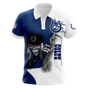 20% OFF Iron Maiden Fuck Indianapolis Colts Polo Shirt Cheap For Sale