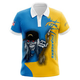 20% OFF Iron Maiden Fuck Los Angeles Chargers Polo Shirt Cheap For Sale