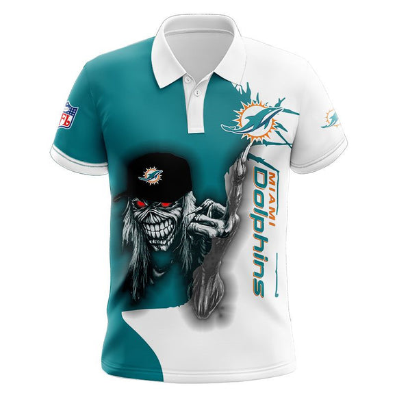 20% OFF Iron Maiden Fuck Miami Dolphins Polo Shirt Cheap For Sale
