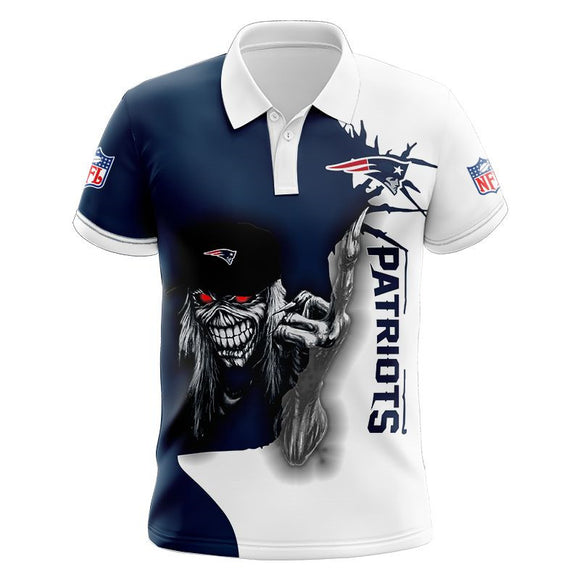 20% OFF Iron Maiden Fuck New England Patriots Polo Shirt Cheap For Sale
