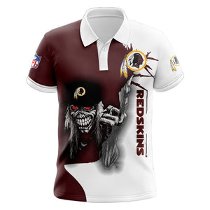 20% OFF Iron Maiden Fuck Washington Redskins Polo Shirt Cheap For Sale