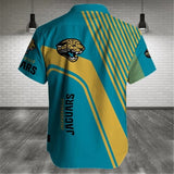 15% OFF Men's Jacksonville Jaguars Shirt Stripes Short Sleeve