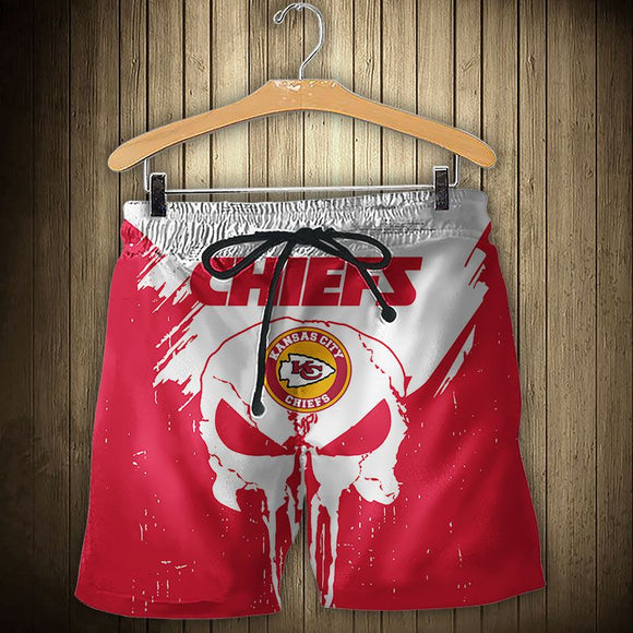 15% SALE OFF Men’s Kansas City Chiefs Skull Shorts For Sale