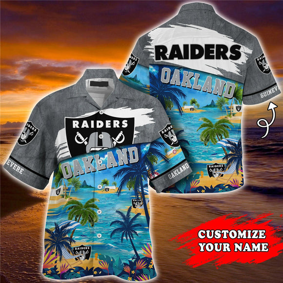 15% OFF Men's Las Vegas Raiders Hawaiian Shirt Paradise Floral