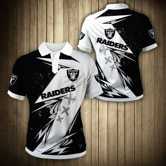 20% OFF Men’s Las Vegas Raiders Polo Shirt White & Black