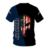 15% OFF Men’s Los Angeles Chargers T Shirt Flag USA