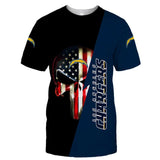 15% OFF Men’s Los Angeles Chargers T Shirt Flag USA